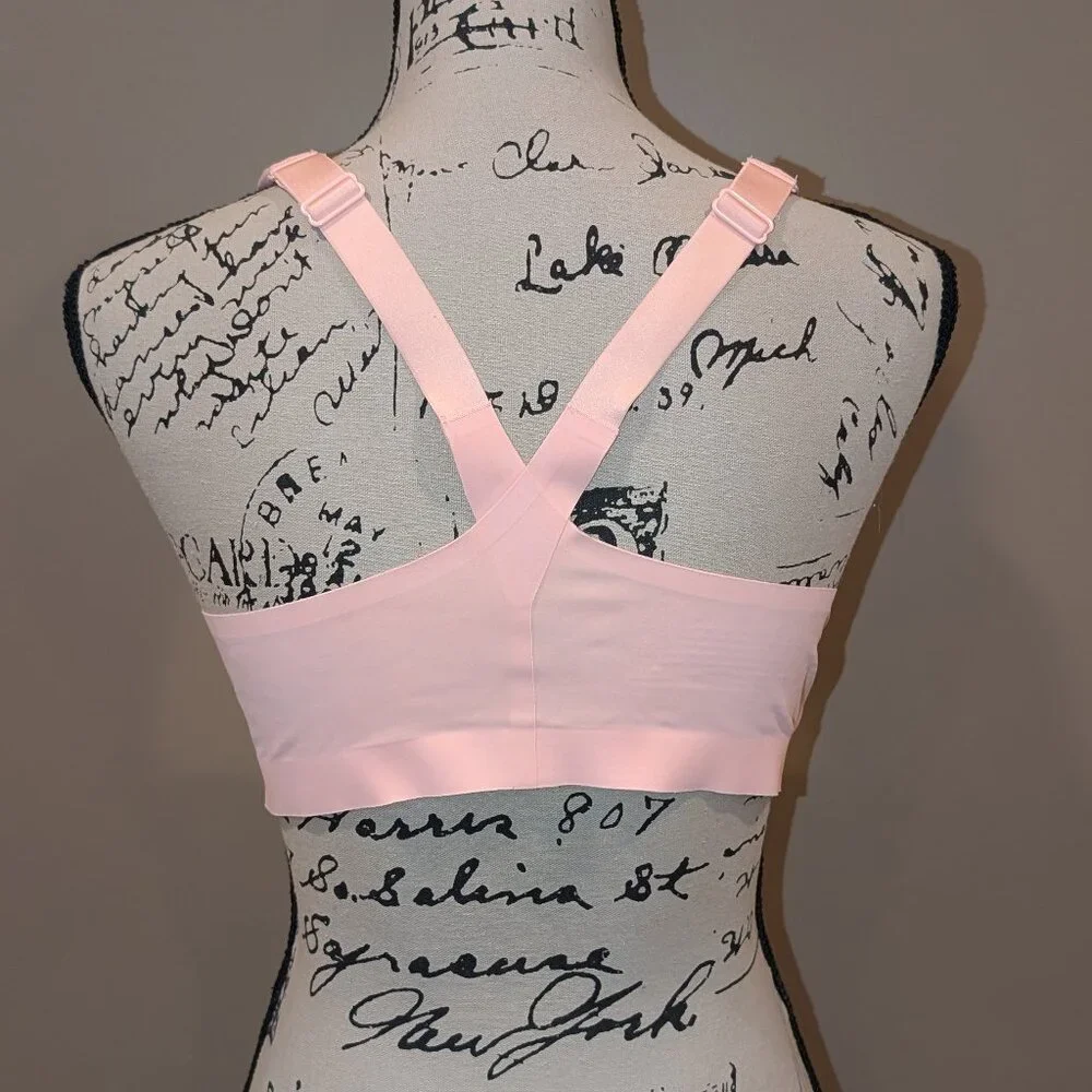 Victoria's Secret Zip up Sports Bra 36C Pink - Picture 2 of 5